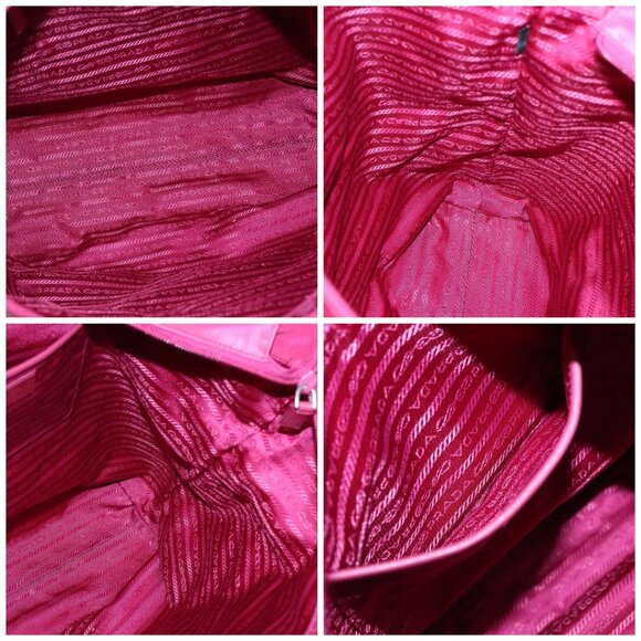 PRADA Tote Bag Nylon 2way Pink Silver Auth 138350 - Picture 15 of 16